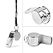 Whistle, 24 PCS Professional Stainless-Steel Whistles with Lanyards in Bulk, Very Loud Metal Sports Whistle, Perfect for Coaches, Referees, Lifeguards, Officials, and Teams, Silver