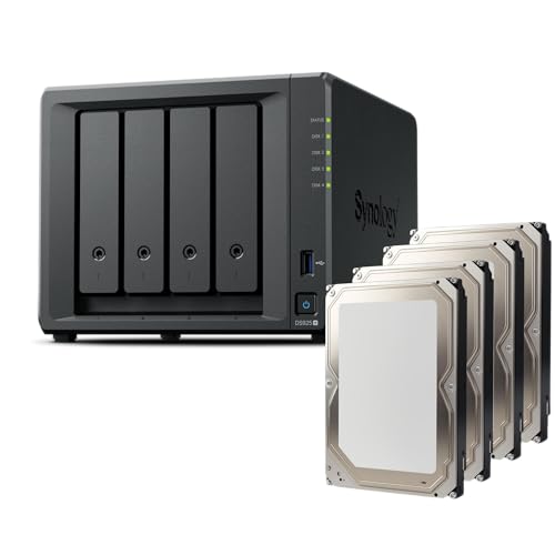 Synology Diskstation DS1525+ - Unidad de disco duro (5 unidades de 16 TB) serie 5 Bay Plus con Ryzen R1600, 8 GB de RAM