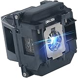 QUJXU ELPLP60 Replacement Projector Lamp for Epson V13H010L60 PowerLite 420 425W 905 92 93 95 96W 1835 430 435W 915W D6150 Projector Replacement Lamp Bulb with Housing Projector lamp Bulb