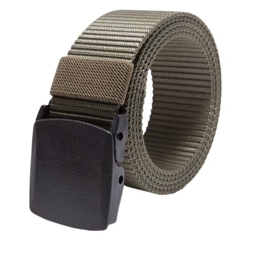 Belts for Men 2pcs Men's Belt Automatic Buckle Nylon Belt Male Belt Mens Canvas Belts Leisure Men's Belt(Green)