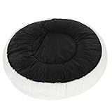 ZOOPLUS Original Hundebett Flocke | mit viscoelastischen Flocken | sehr weich und gemütlich | Nestchen für Hunde | waschbar mit Reißverschluss | Farbe: weiß (Durchmesser: 125cm x Höhe: 25cm)