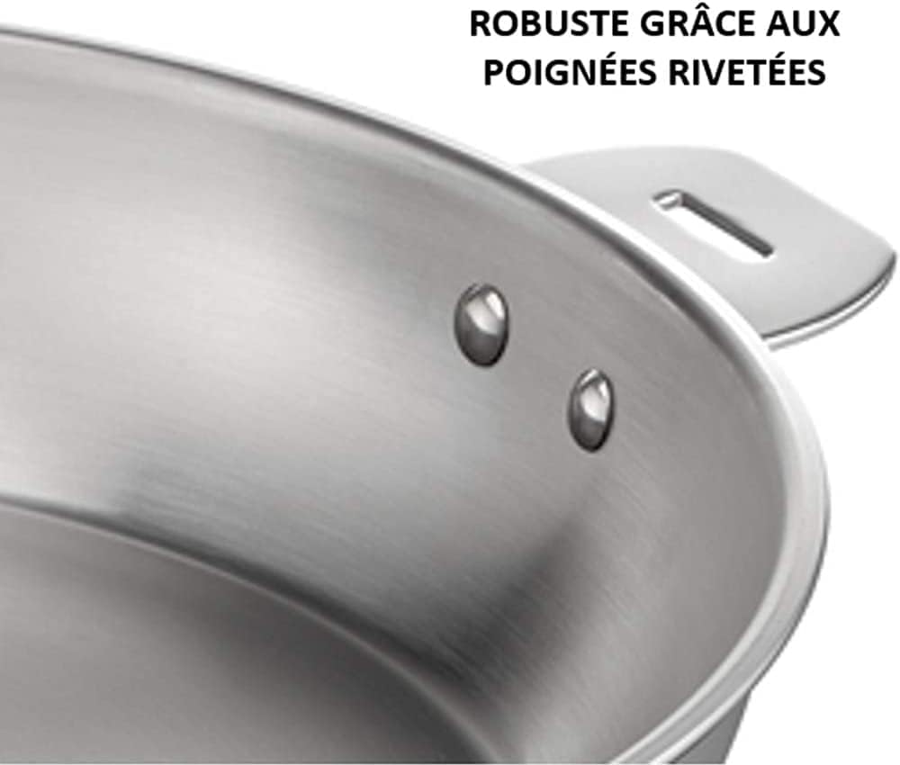 Lagostina Salvaspazio Saucepan Stainless Steel 18/10 Diameter 14 cm, Induction, Gas and Oven up to 250°C, Stackable and Easy to Store, Lagotherm Base with 3 Layers, Handles with Riveted Brackets