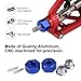 Hobbypark Aluminum 12mm Hex Wheel Hubs Adapters & M4 Flanged Lock Nuts for Traxxas 1/10 Slash 4X4 Stampede 4WD RC Car,Replace Part 1654 (Navy Blue)