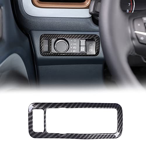 Aunginsy Car Headlight Lamp Switch Button Panel Frame Trim Compatible with Ford Maverick 2022+/Bronco Sport 2021+/Mustang Mach-E 2021-2024/Mustang 2024 2025 Decorative Protection Cover ABS Accessories
