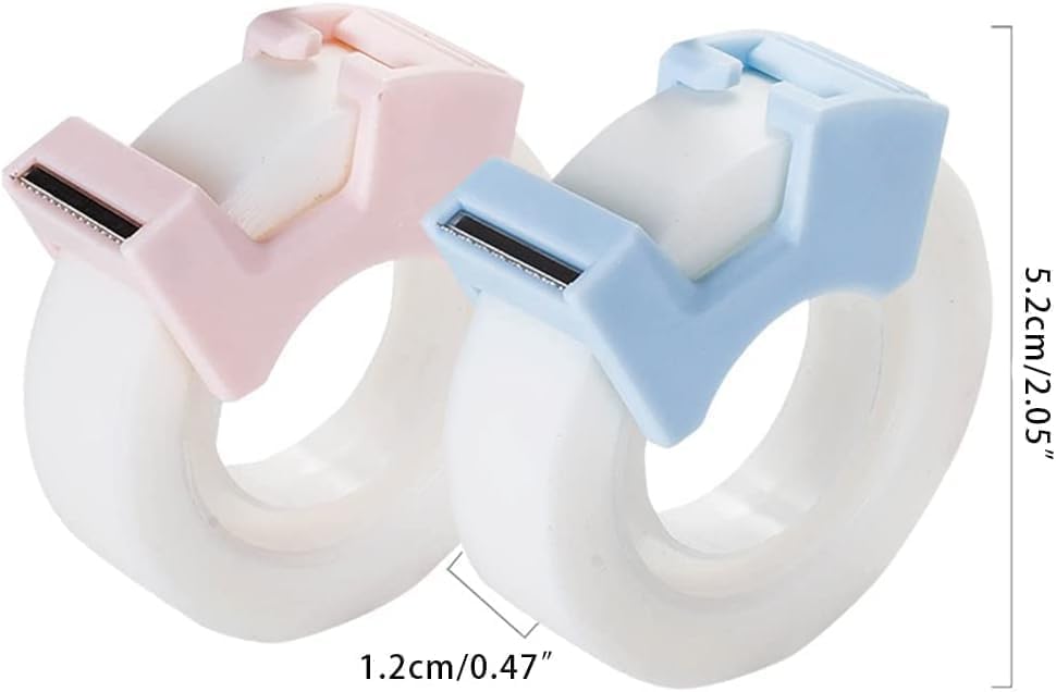 2Pcs Multifunctional Invisible Tape Dispenser Set, Desktop Mini Tape Holder with Refill Rolls, Office Tape Dispensers image 5