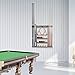 GSE Games & Sports Expert Billiard Cue Stick Hanging Wall Mounting Rack Only, Holds 6 Pool Cue Sticks, Billiard Ball Racks and Full Set of Pool Balls (Brushed Grey)
