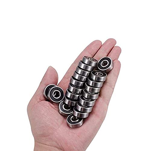 image for ZXQC 40-Pack Ball Bearing - 608 2RS Double Rubber Sealed Miniature Dee