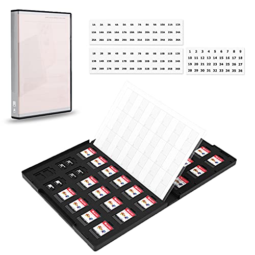 36 Ns + 72 Msd: Kiwifotos 108 Slots Switch Game Card Memory Card Carrying Case Organizer For Tf Msd Microsd Microsdhc Microsdxc For Nintendo Switch Game Card Ns Cards Storage Holder Keeper #TOP10