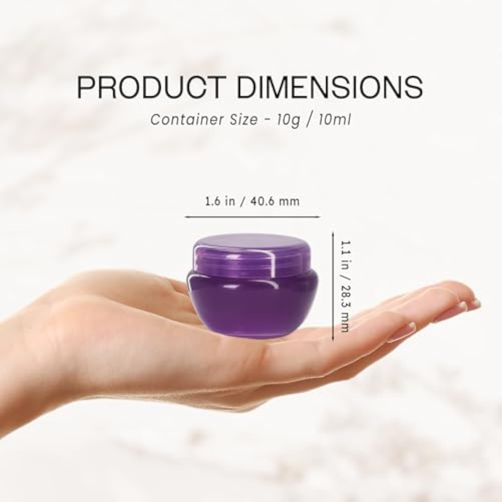 36 Pieces Purple Frosted Container Jars for Makeup and Creams