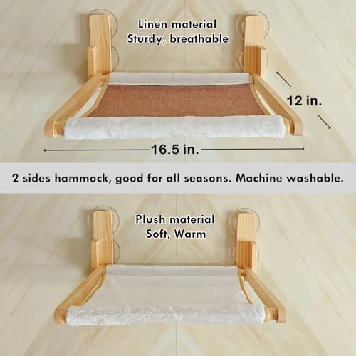 FuneeTop Escadas de Janela para Gatos para Gatos Subirem Até O Poleiro/Rede Da Janela, Degraus de Es