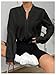 SweatyRocks Women's Lightweight Jackets Casual Basic Zip Up Cropped Bomber Jacket Black Medium