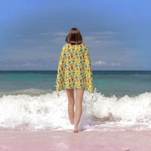 Toalla de playa de secado rápido y muy cómoda con estampado colorido 6
