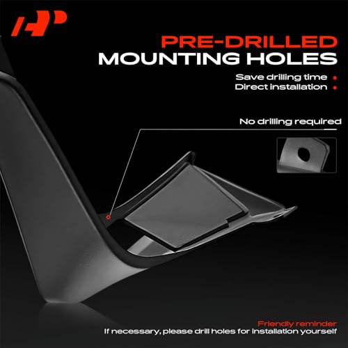 Image of A-Premium Mud Flaps, No Drilling Required Splash Guards with Accessories | Compatible with Nissan March, Micra, 2010-2014, Hatchback, Set of 4 Front and Rear