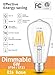 CRLight 6W Smooth Dimmable LED 3200K Soft White Light Bulbs, 700LM 70W Equivalent, Vintage Style E26 Base, ST21 = ST64 Clear Glass LED Edison Bulb for Bedroom, Living Room, Pack of 6