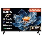 coocaa QLED Smart TV 32 Zoll, 80cm, QLED Fernseher kompatibel mit Google TV, HDR10, Dolby Audio, Bluetooth 5.1, EyeCare, Google Cast, Triple Tuner (DVB-T/T2/C/S/S2, CI+), 32CGQG40Z, 2026 Modell