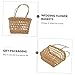 HOOTNEE 2pcs Handmade Rattan Flower Baskets Decorative Storage for Home Portable Design for Flower Arrangement and Sundries Khaki Color for All Seasons