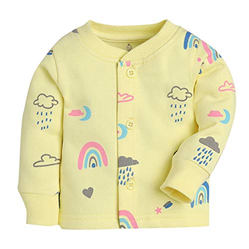Hopscotch Baby Boys and Baby Girls Cotton All Over Print Full Sleeve Jablas in Yellow Color