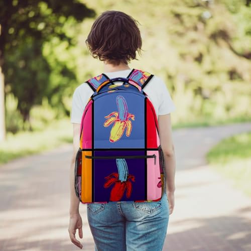 Sac à dos d'école Pop Art Banana ergonomique contre le mal de dos