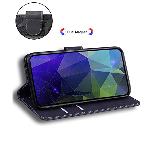 Capa de couro com padrão em relevo com compartimento para cartão para Google Umidigi Infinix Tecno O