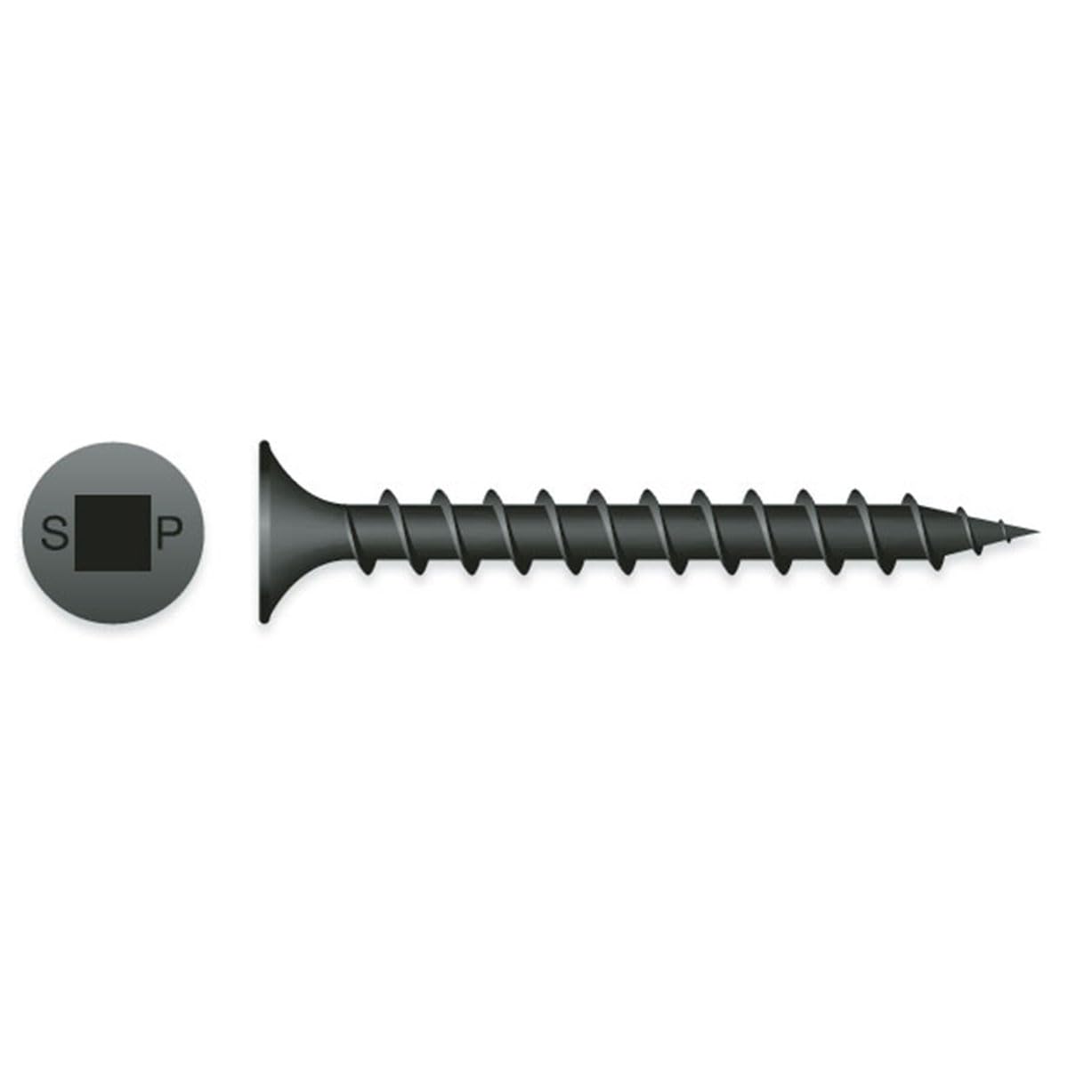 8 x 3 Square Bugle Coarse Drywall Screws Black Phosphate - Carton (2000)
