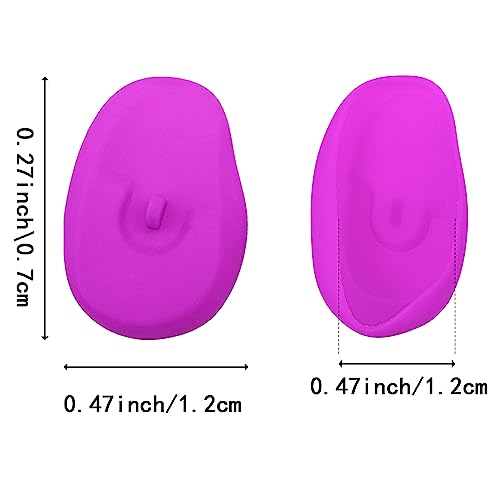 8 Pairs Waterproof Silicone Ear Covers for Hairdressing Dye Coloring Protector Earmuff Ear Caps Hair Salon Styling
