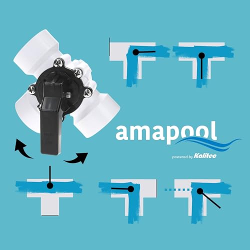 Amapool Bypass Set Pool 38mm – Komplettset für Poolheizung & Sandfilteranlage mit 3-Wege-Ventil, Anschlussset für Poolzubehör & Schlauch 32/38mm, Poolheizung