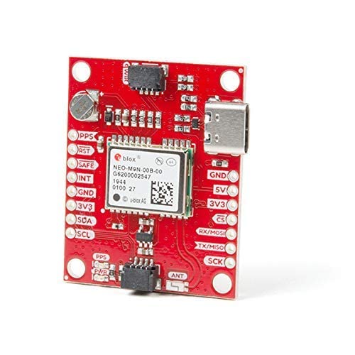 sparkfun gps breakout neo m9n chip antenna qwiic breakout no soldering required breadboardable contains a rechargeable backup battery allowing a