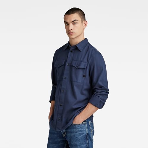 G-STAR RAW Herren Marine Slim Hemd, Blau (Sartho Blue gd D20165-D454-B597), XS – Ansicht 2