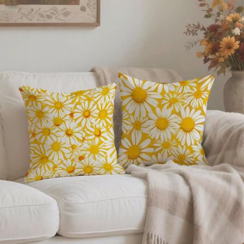 Housse coussin 75x75cm lin de qualité supérieure taie jaune d392