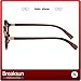 Breaksun Fashion Oval Glasses for Women Men Retro Round Tortoise Frame Blue Light Glasses Nerd Eyeglasses (Clear Dark Brown)