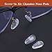 5 Pairs Silicone Air Chamber Eyeglass Nose Pads Kit, Glasses Nose Pad Replacement Kit with Soft Air Chamber Nosepads 3 in 1 Eyeglass Screwdriver Tweezers Small Screws and Sunglasses Cleaning Cloth