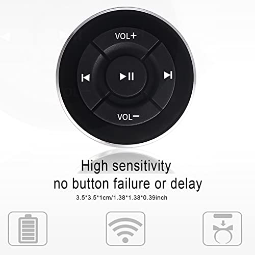 Sxhlseller Car Bluetooth Remote Controller, Bluetooth 4.0 Remote Control with Multimedia Button - Image 2