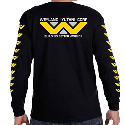 Future of Flight Weyland Yutani Corp Logo Double Sided Long Sleeve Poly Blend T-Shirt2