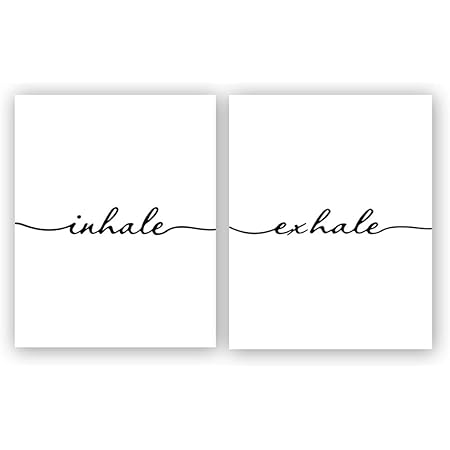 HOURIA Framed Watercolor Mental Health Canvas Wall Art Inhale Exhale Wall Decor,8x10 Set Of 6 Therapist Psychologist Office Decor Inspirational Art Print For Bedroom,Calming Corner,Counseling Room - View #12
