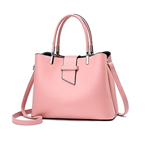 Sac d'épaule rose pour femme sac bandoulière de mode en cuir PU