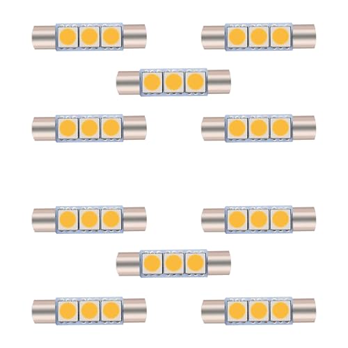 10 luces LED para espejo de coche 6614F blanco cálido