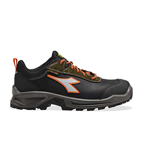 Regolazione 10. UTILITY DIADORA Sport Diatex Low S3 WR Ci SRC, Stivali Uomo, Nero/Verde Rabbia, 43 EU