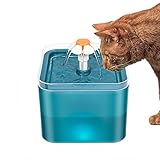 【Seguro y saludable】 La fuente de agua para gatos está hecha de materiales de resina de PP sin BPA de calidad alimentaria. las mascotas pueden usarlo con confianza, seguro e inofensivo.Es 2L gran capacidad , el agua almacenada se puede usar durante 5-7 días.