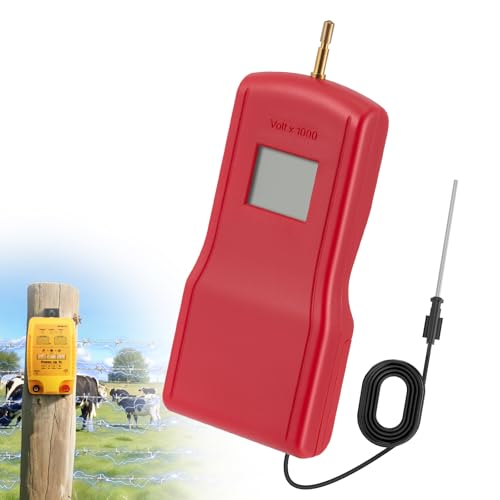 Zaunprüfer,Weidezaun Prüfgerät für Stromspannung,Weidezaunprüfer mit integriertem einfachen Erdstab Messbereich von 0-15.000 Volt,Sicher zur Spannungsmessung von Weidezäunen oder Batterien Zaunprüfer,Weidezaun Prüfgerät für Stromspannung,Weidezaunprüfer mit integriertem einfachen Erdstab Messbereich von 0-15.000 Volt,Sicher zur Spannungsmessung von Weidezäunen oder Batterien
