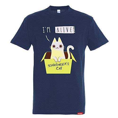 Pampling T-Shirt Schrodinger's Night – Shine in The Dark! – T-Shirt Chat – Science – 100%...