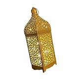 lampe décorative en fer Cette lampe vintage présente un design rétro européen classique avec des motifs découpés complexes qui produisent un effet unique lorsqu'elle est éclairée, améliorant ainsi la décoration de la maison sans piles pour de sécurité et de commodité