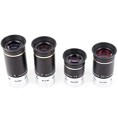 Microscope 6/9/15/20mm Wide Angle Eyepiece Astronomical Telescope Eyepiece 1.25 Inch(Ultra Wide 20mm)