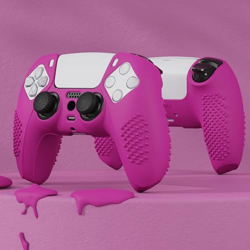 eXtremeRate PlayVital Capa de silicone para ps5 controlador Protector Capa ergonômica com 6 tampas J