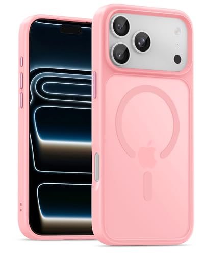 Image of UNBREAKcable Magnetic for iPhone 17 Pro Case 6.3-Inch, Compatible with MagSafe, Full Camera Protection, Built-in Magnetic Ring, Drop Protection Shockproof Slim Phone Cover-Pink