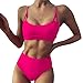 Kalkaly Bikini Laccetti Brasiliana Costume da Bagno da Donna Avvolgente Push Up a Vita Alta 2 Pezzi Costumi da Bagno con Fascia Avvolgente Bikini a Vita Alta Costume da Bagno Perizoma
