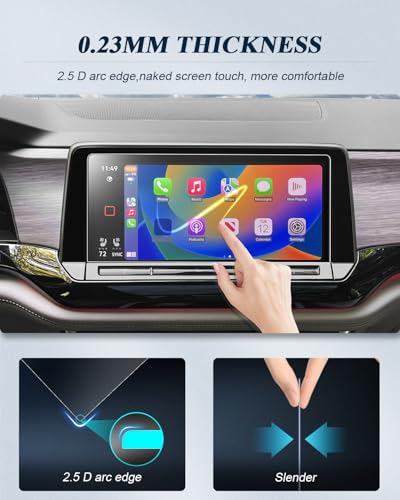 BIBIBO 2-Pack Screen Protector for 2024-2025 VW Atlas & Atlas Cross Sport 12" Display [Anti-Glare, Anti-Reflection, Ultra-Clear] - Thumbnail 4
