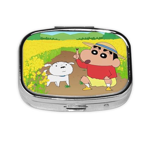 ピルケース クレヨンしんちゃん 薬ケース 携帯用 ピルボックス 小型 おしゃれ ピルケース 薬入れ 薬箱 飲み忘れ防止 老人 子供 小物入れ 錠剤入れ 旅行に便利コンパク