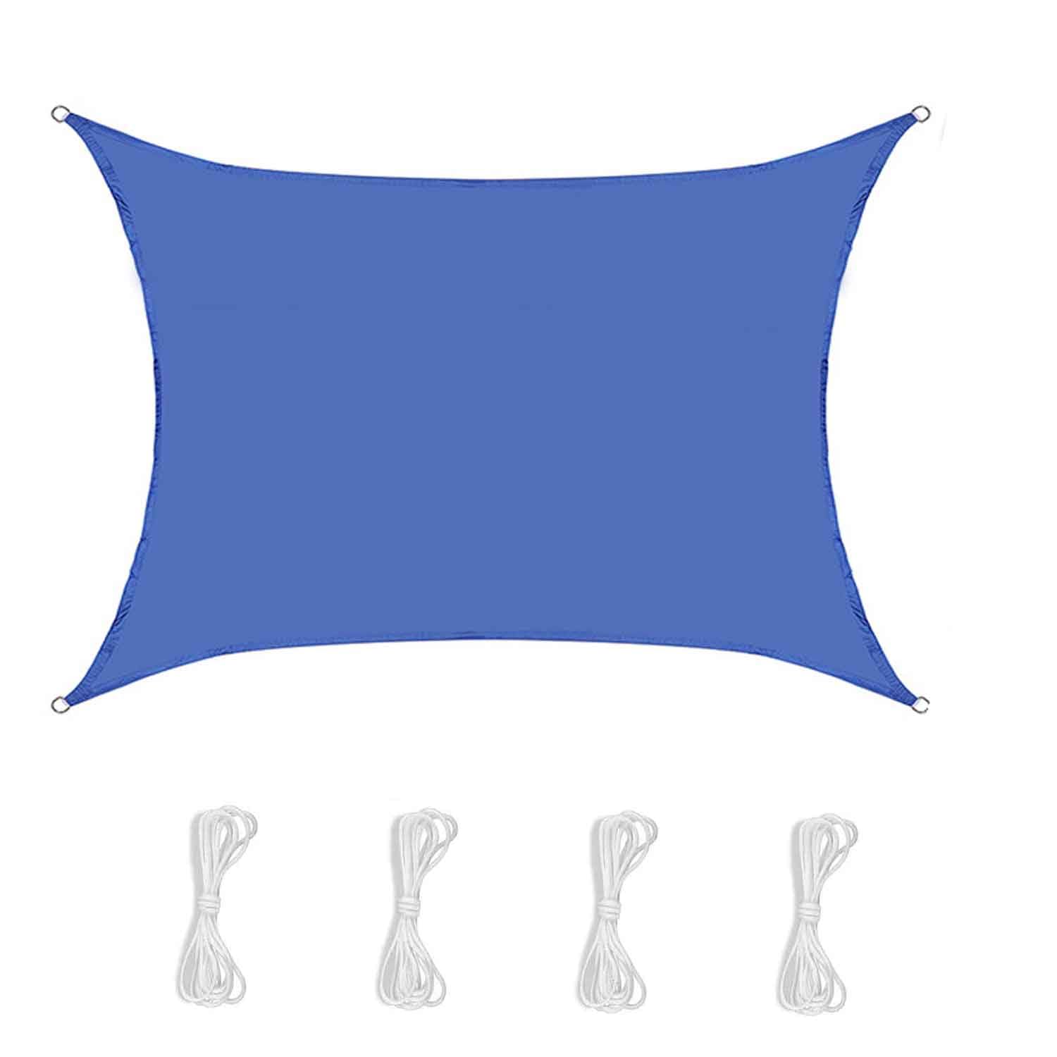Voile d'ombrage extérieure auvent rectangulaire 6x8m pour piscine