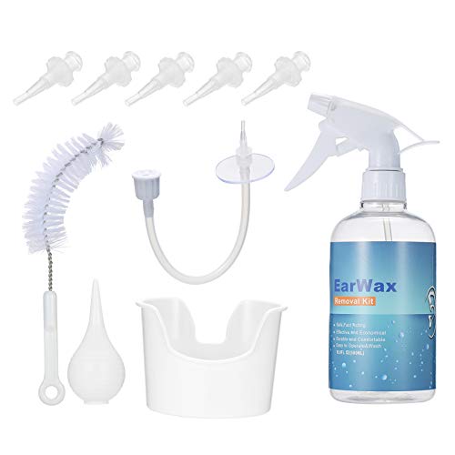 Tooarts Ear Wax Removal Kit Ear Irrigation Cleaning Kit with Ear Washing Syringe Squeeze Bulb Ear Basin Brush Earwax Remover for Adults Kids Ear Care