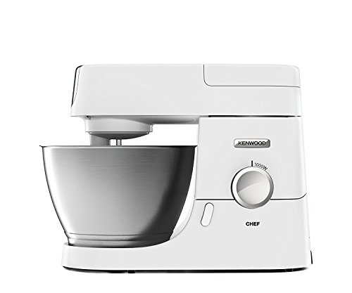 Kenwood Chef Stand Mixer for Baking - Stylish Food Mixer in White with K-beater, Dough Hook, Whisk...